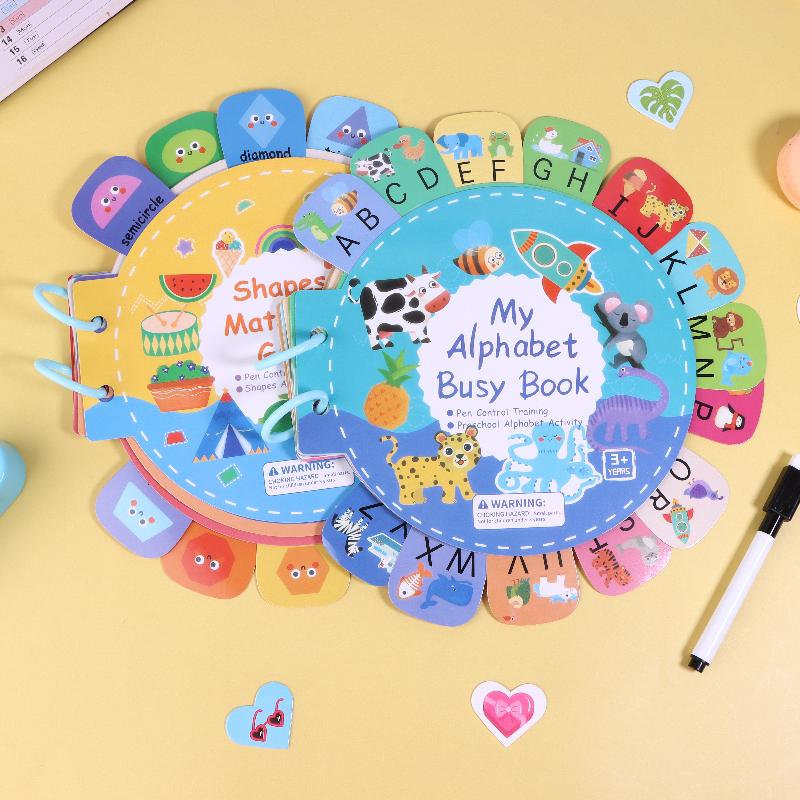 Busy Book Quiet Book Activity Book Alphabet Sticker Book For Children Brain Training Book Quiet Book Letter Awareness