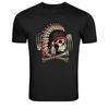 Skull Native American Headdress Crossbones Gothic Graphic T-Shirt
