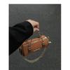 Premium Handbag designed for Women's High-end Classic Niche Diamond Chain Cylinder Bag Beige Brown Color-block Crossbody Bag