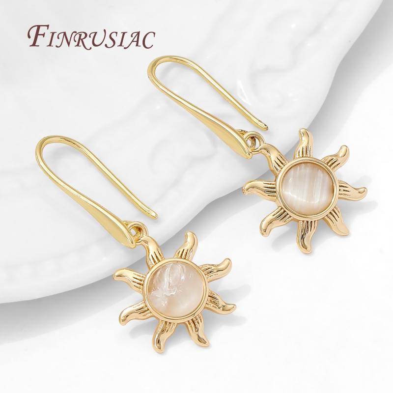 Pendentifs décoratifs plaqués or 18 carats pour boucles d'oreilles, breloques fleurs/soleil/lune pour bijoux, accessoires pour la création de bracelets DIY