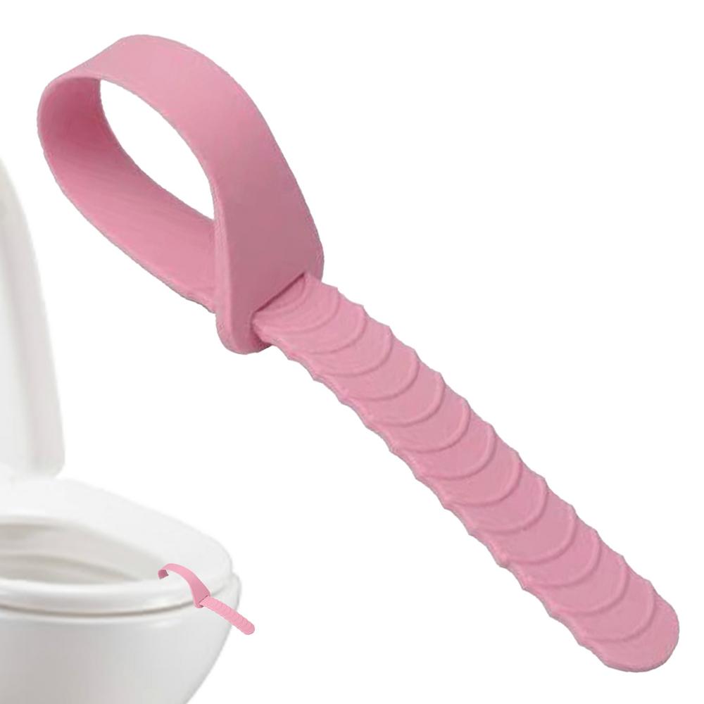 

Avoid Touching Toilet Lid Handle Sanitary Toilet Lid Handle Free Adjustment Bathroom Accessories For Hotel Work Area Home And рожевий