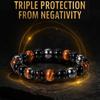 Festive Gifts Tiger Eye Black Onyx Hematite Beaded Bracelet Set Natural Fashion Jewelry For Men Women Daily Wear Gift