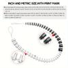 26pcs Handy Measuring Tool for DIYers Easy-to-Read Nuts & Bolts Size Identifier Thread Checker Set