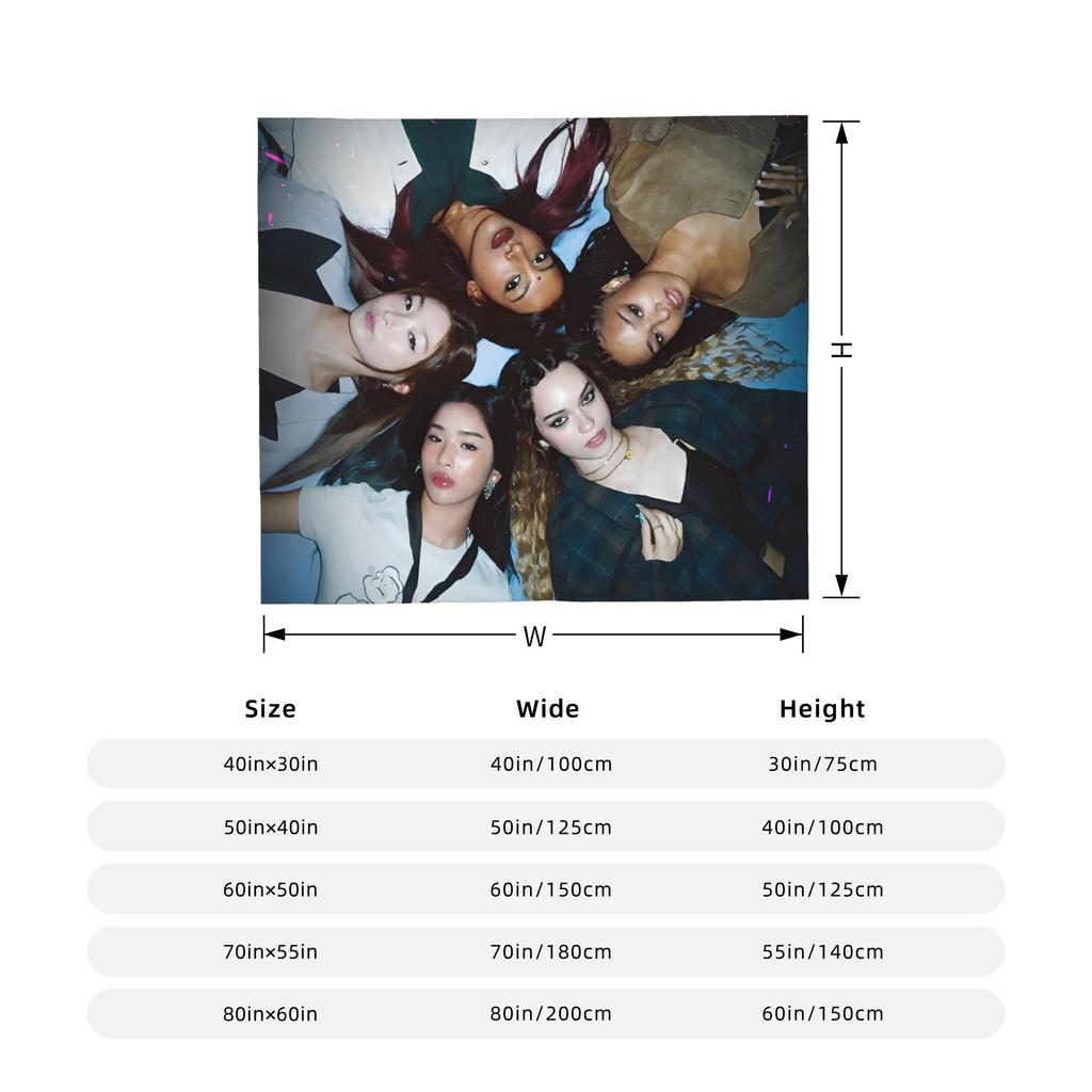 Katseye Kpop Manon Blankets Idol Flannel Throw Blanket Home Couch Decoration Soft Warm Bedspread