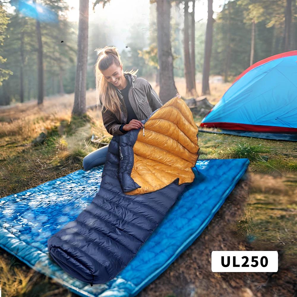 

Кампербокс Сверхлегкий Пуховый Спальный Мешок для Кемпинга На Открытом Воздухе Кемпинг Спальный Мешок Пуховый UL250