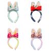 Kids Plush Rabbits Ear Headbands Soft Fleece Hair Clip With Not Slip Design Cute Childrens Hair Accessories For Parties And Daily Wear