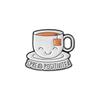 Cartoon Comedy Animation Enamel Pin Cute Cat Crocodile Equali-tea Spread Positivitea Brooch Lapel Badge Jewelry Gift for Friends
