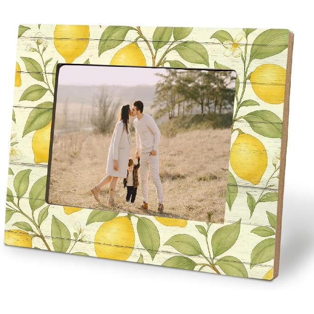Mexico Floral Decoration Picture Photo Frame 5x7, Gifts for Mexico Floral Lovers, Brown and Beige Picture Frames for Desk Tabletop Wall Display