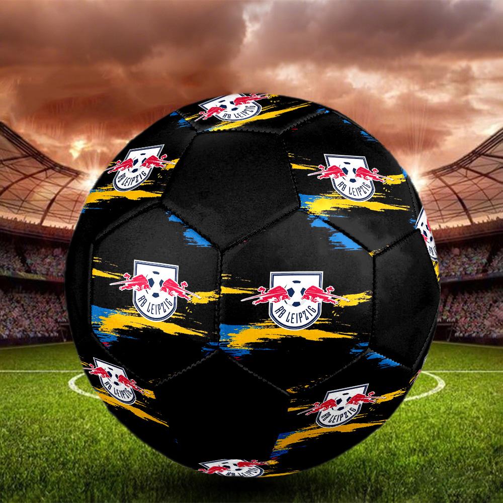 RB Leipzig Indoor Soccer Ball Colorful All Ages Size 5 Machine Stitched PVC Competition Ready Durable High-Bounce