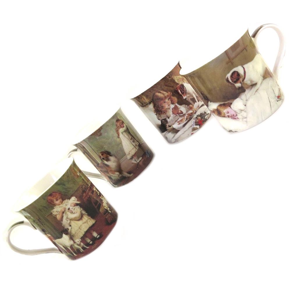 Les Trésors De Lily [Q0611] - 'Charles Burton Barber' Gift Set (4 Mugs)