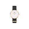 Watch Quartz Movement Fabric Strap 36mm White Dial Men's Watch 30 Meters Waterproof DW00100321