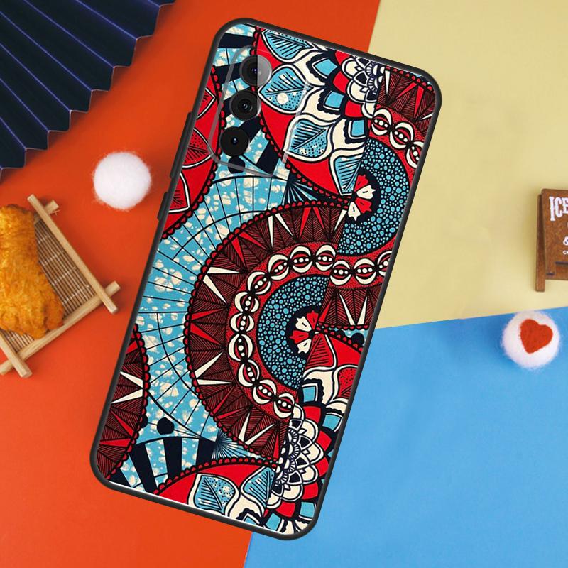 African Wax Print Design Case For Samsung Galaxy A16 A26 A36 A56 A17 A55 A35 A15 A52 A32 A12 A53 A33 A13 A14 A34 A54