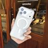 Applicable to iphone17promax magnetic mobile phone case ice mist matte apple 17 simple 17pro transparent case air