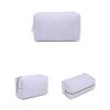 Portable Makeup Brush Tool Storage Bag with Zippered Corduroy Solid Color Cosmetic Bag Large Capacity Zippered Purse