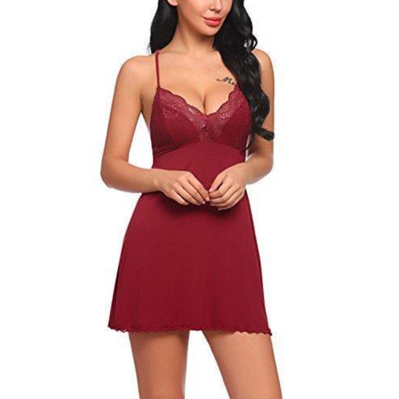 Sexy suspender corset and thin short nightgown, lace large size sex pajamas are hot-selling.