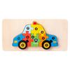 Wooden Matching 3D Puzzle Educational Interesting Matching Jigsaw Puzzle Toy for Home Party Type 6