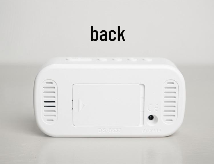 Minimalist LED Digital Display Alarm Clock with Mirror Surface for Students and Children - Model 6637.