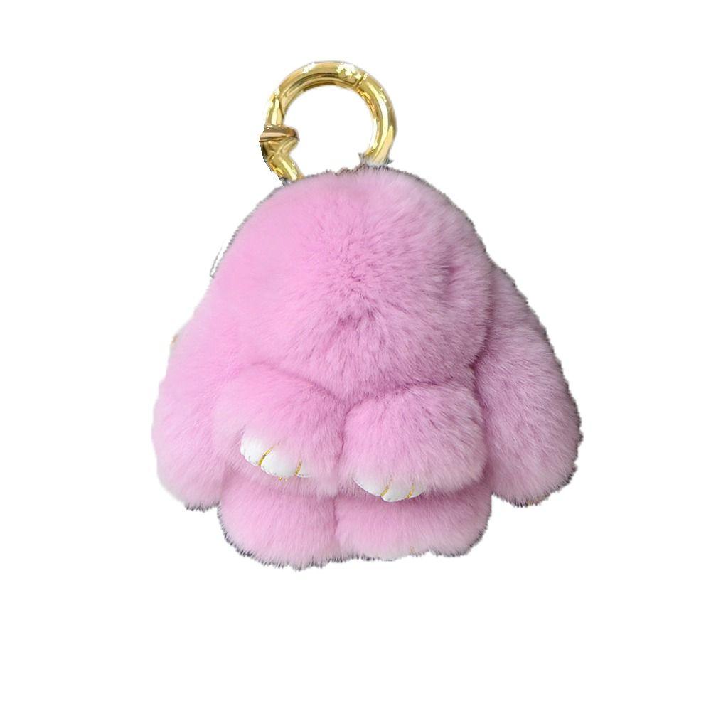 

Backpack Decor Rabbit Plush Keychain School Bag Accessories Plush Dolls Pendant Students фиолетовый