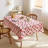 Tablecloth Waterproof and Oil-proof Pink Bow Cherry Girl Heart Student Table Mat Coffee Table Decorative Dining Table Cloth