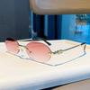 Borderless women's sunglasses sunglasses new European and American glasses sunglasses sunglasses women's UV protection sunglasses