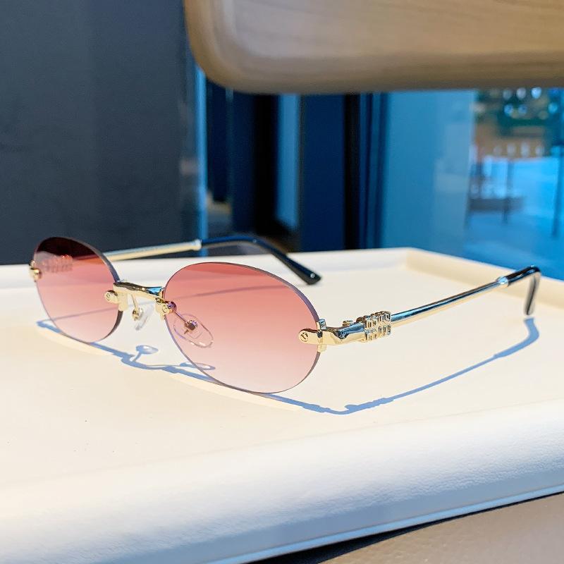 Borderless women's sunglasses sunglasses new European and American glasses sunglasses sunglasses women's UV protection sunglasses