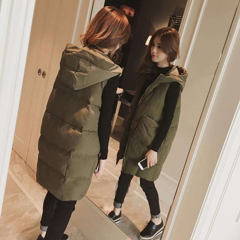 Gilet in cotone da donna autunno e inverno nella lunga sezione di abbigliamento in cotone Giacca Fat Sister in cotone Big Yards