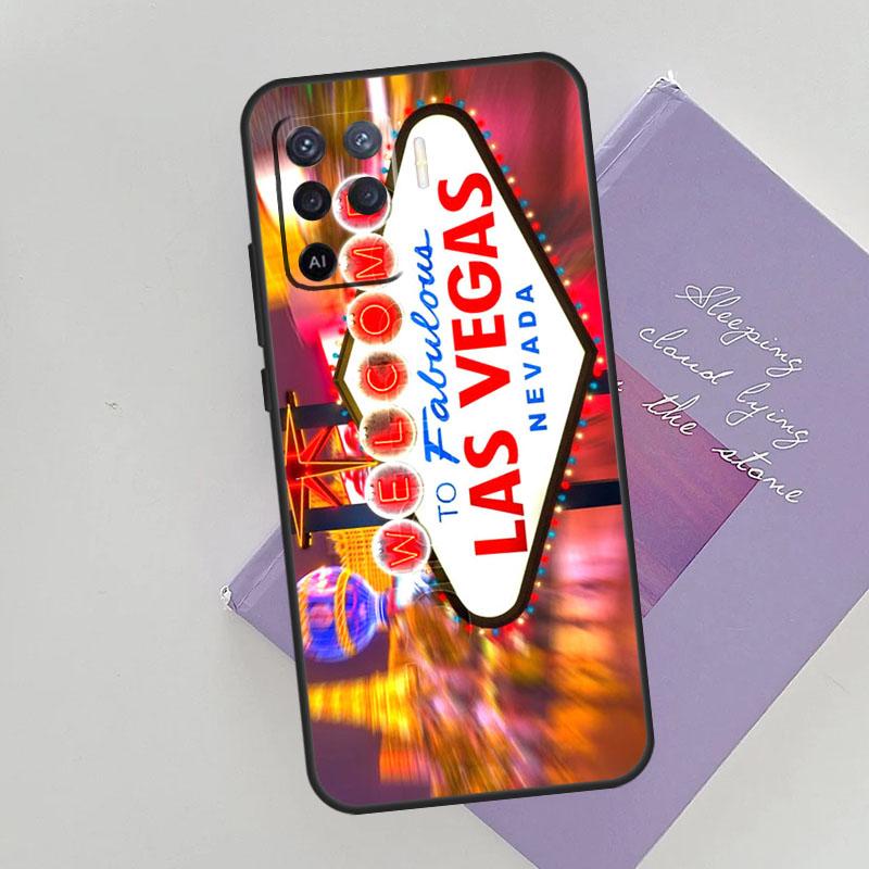 LAS VEGAS POKER CARDS Cover For Oppo A78 A98 A74 A54 A94 A15 A16 A17 A52 A72 A76 A96 A53 A57S A58 A5 A9 Phone Case