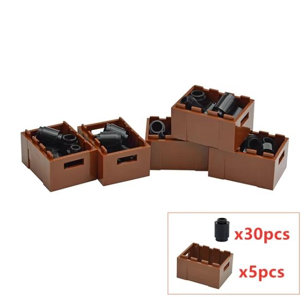 WW2 Military Outpost Scene MOC Building Block Set Soldier Lookout Drone Cannon Car Base Scale Model Kit Weapon Gun Launcher Toy Gift Present K057
