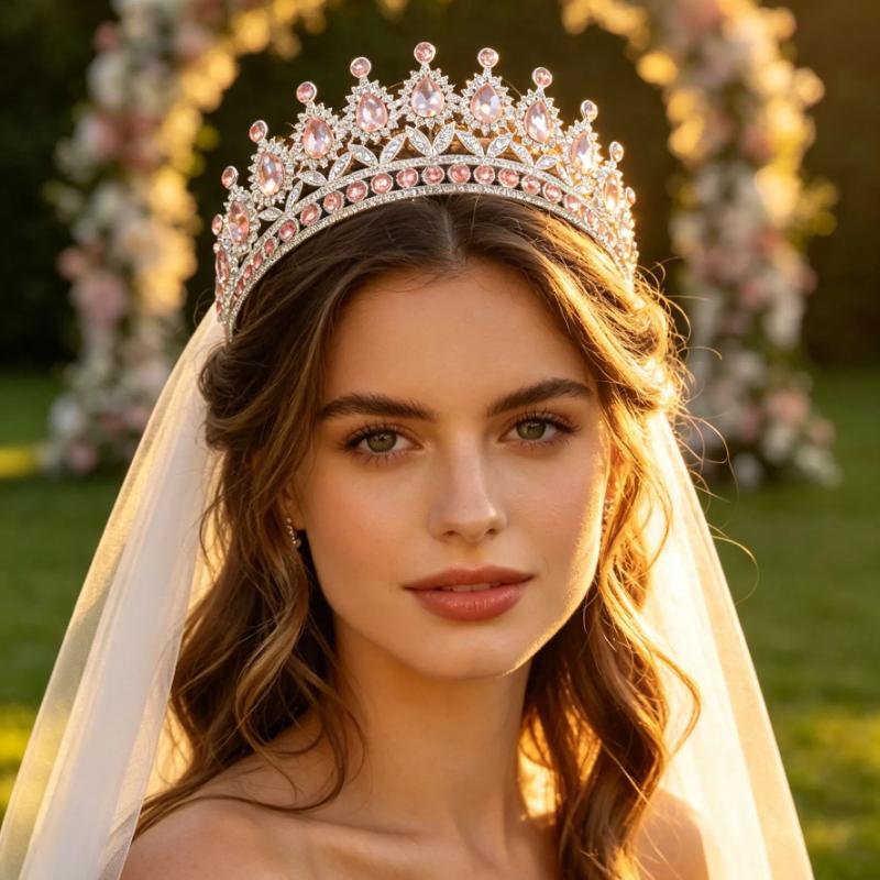 Baroque Crystal Crown Tiara Headband For Women Rhinestone Prom Diadem Crown Bridal Wedding Hair Accessories Jewelry Crown Tiara