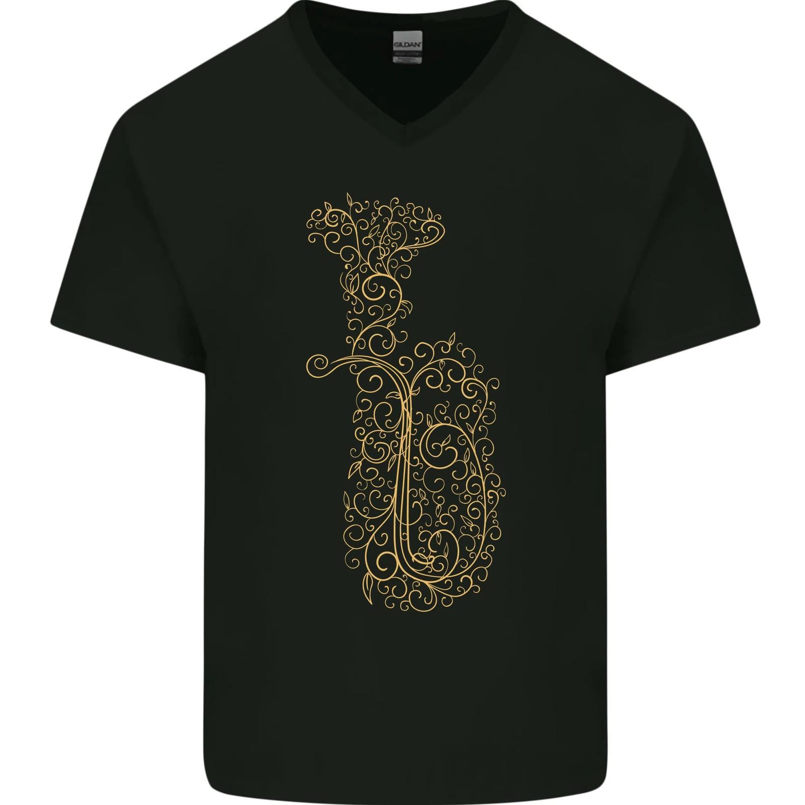 A Tuba Musical Instruments Brass Band Men VNeck Cotton Maglietta S