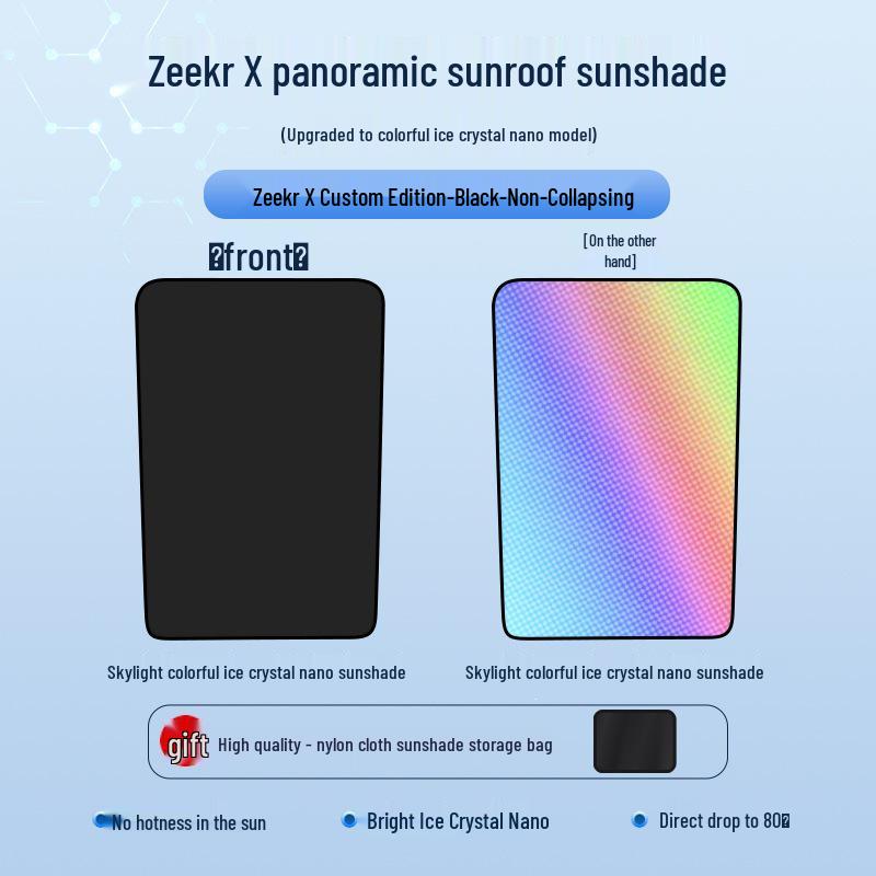 

Zeekr X Color-Changing Ice Crystal Sunroof Sunshade: Car Roof Sun Protection Canopy