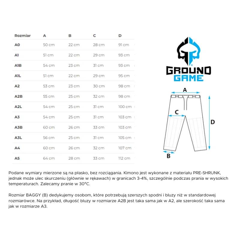 Kimono/Gi da Ground Game BJJ Uomo Campione 3.0 Blu A2