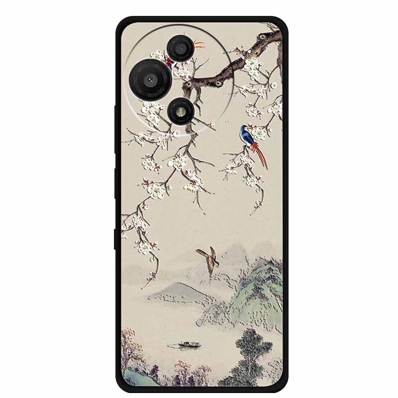 For TCL 60 SE Nxtpaper Case 3D Emboss Relief Flowers Black TPU Silicone Soft Back Cover Cases For TCL 60R Case 6.7" Fundas Bag