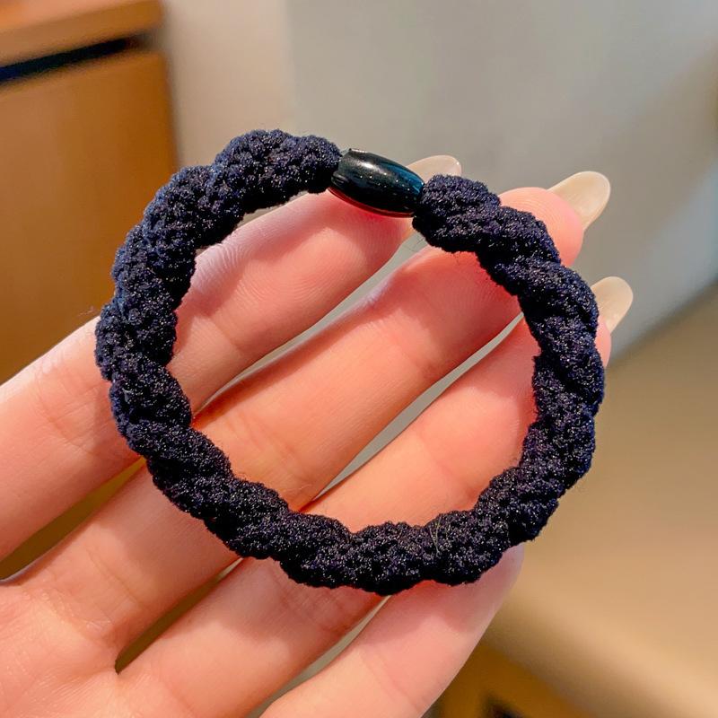 High Elastic Headband Braided Braid Rubber Band Female Tie First Year Durable No Hurt Hair Leather Case Hair Band Hair Accessories