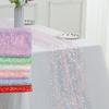 New Iridescent Sequin Table Runner Glitter Sequin Mermaid Table Cover Heat Insulation Table Cloth Wedding Birthday Party