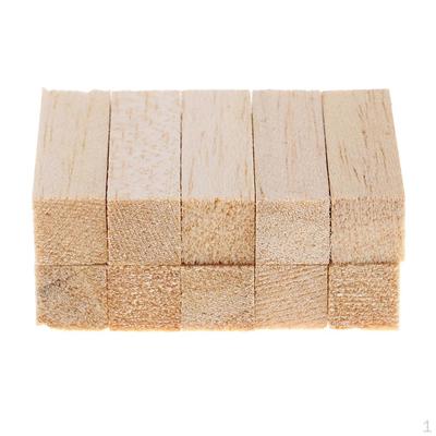 Balsa Wood Blocks Μοντέλα ξύλινων ράβδων, κιτ αεροσκαφών, φιλμ, DIY Project Pack των 10, 50/80mm σε