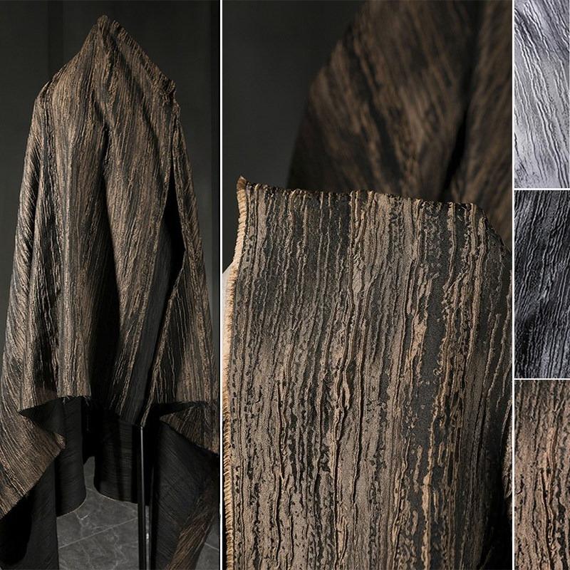 Jacquard Fabric White Tree Patterned for Diy Sewing Creative Clothing Jacket Windbreaker Designer Cloth Apparel Material