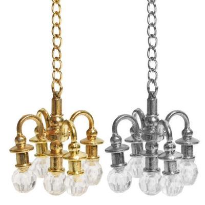 Dollhouse Miniature Furniture 1:12 Doll House Accessories Mini Lamp Chandelier