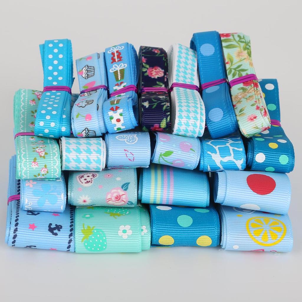 Grosgrain Ribbon Printing Polka Hair Bow Party Christmas Wedding Decoration DIY Sewing Fabric