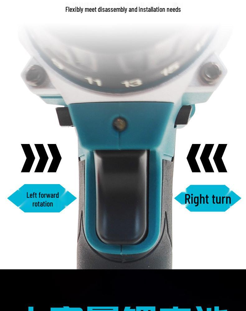 21V Handheld 10mm Lithium Cordless Drill Set - High Power Multi-Function Electric Tool