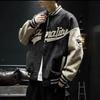 Dünne Wildleder-Baseballjacke für Herren, breite Bomber-Sportjacke für Frühling und Herbst
