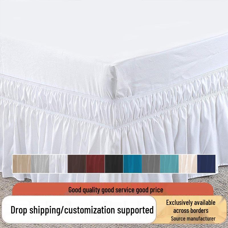 Universal Four Seasons Elastic Bed Skirt with Breathable Ruffle