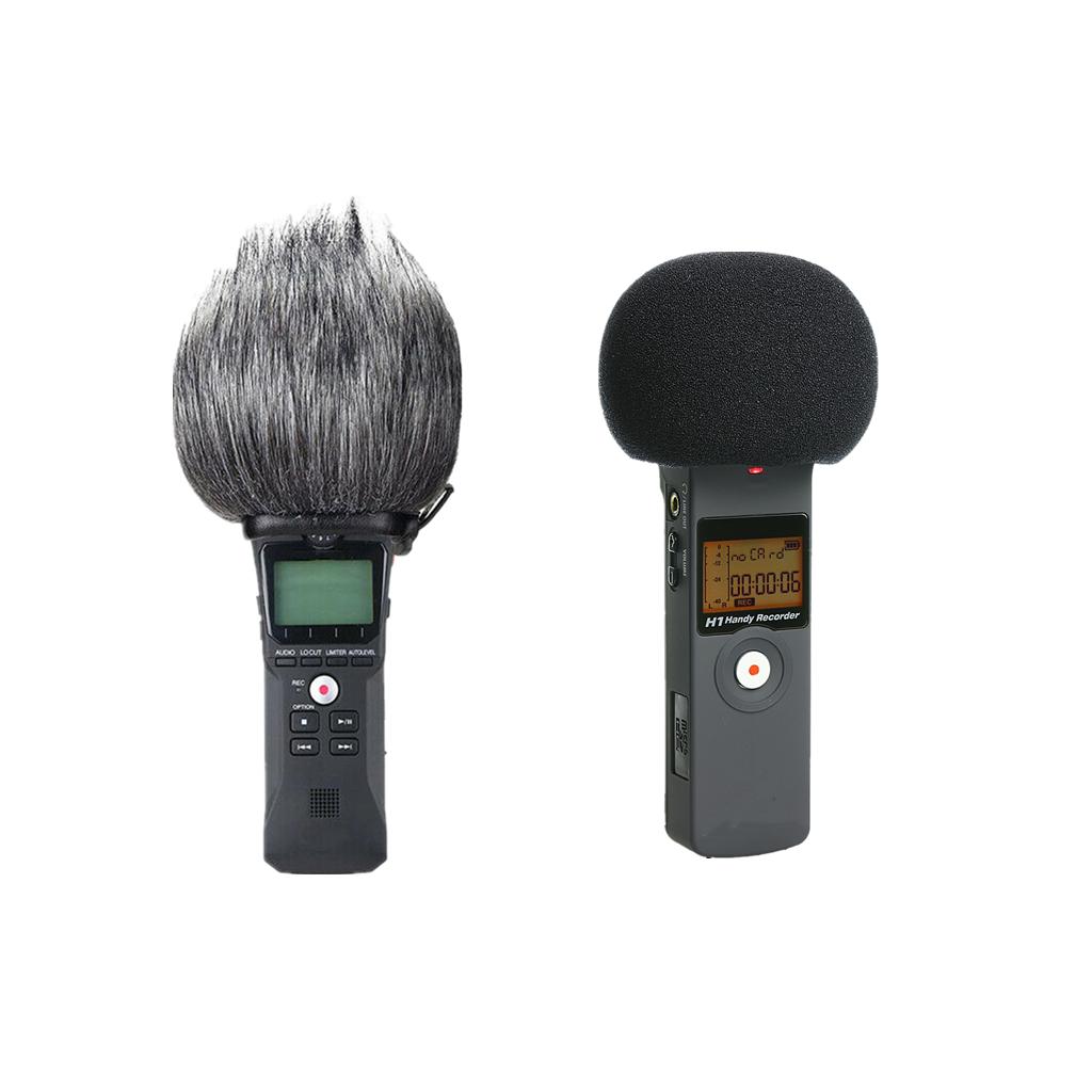 Black Sponge Fur Microphone Covers for Zoom H1 Recorder Microphone Protector Mic Filter Replacements