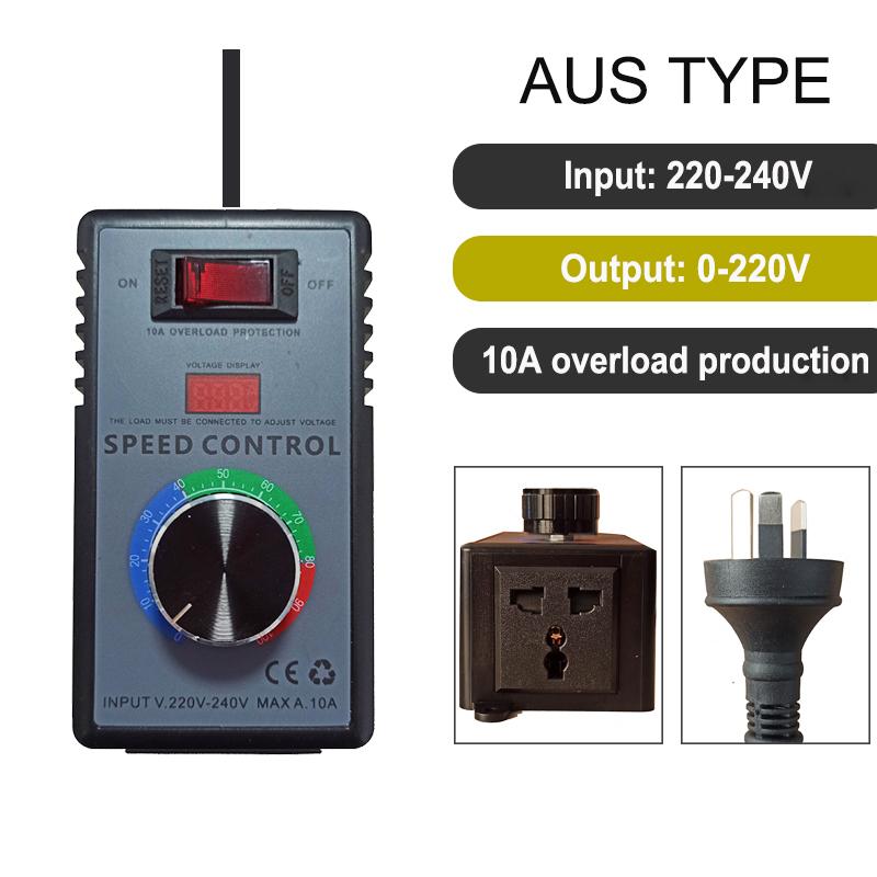 Electronic Voltage Regulator 110V or 220V AC Motor Speed Controller LED Temperature and Light Regulation US EUR UK AUS Plug