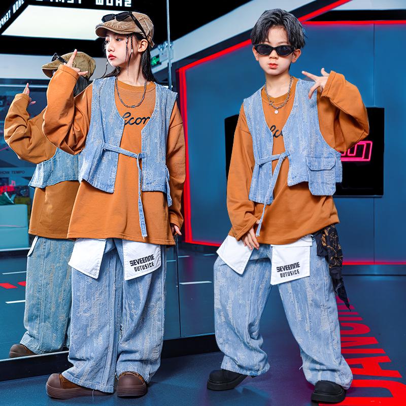 Children's Hip-Hop Fashion: Boys' and Girls' Trendy Streetwear Shirts & Jackets