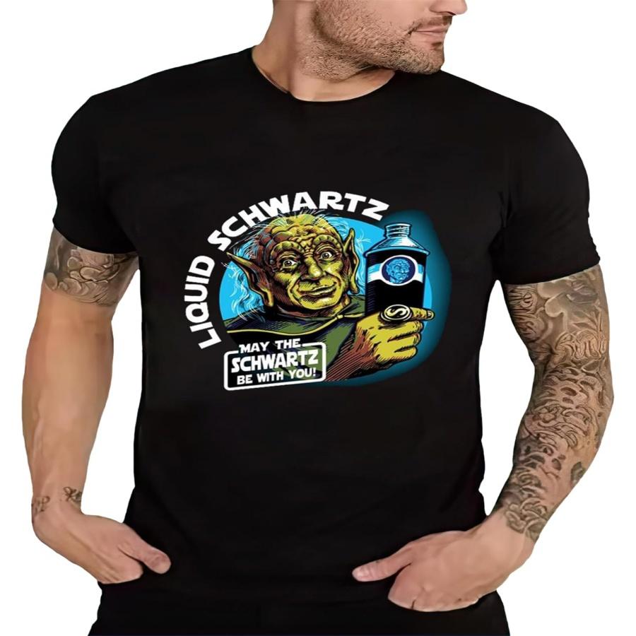 Мужская футболка Spaceballs May The Schwartz Be with You Singer Tour 2025 Ретро 90-х Рэпер для Музыкального Фаната Унисекс Футболки S чёрный