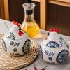 Creative Ceramic Seasoning Jar Rooster Seasoning Box Home with Lid Seasoning Box Pepper Salt Jar Moisture-proof Kitchen Tools