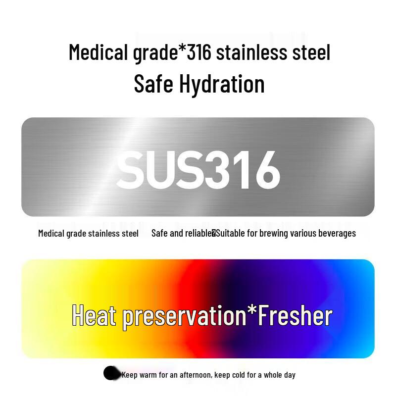 HOLOHOLO 316 Stainless Steel Insulated Water Bottle