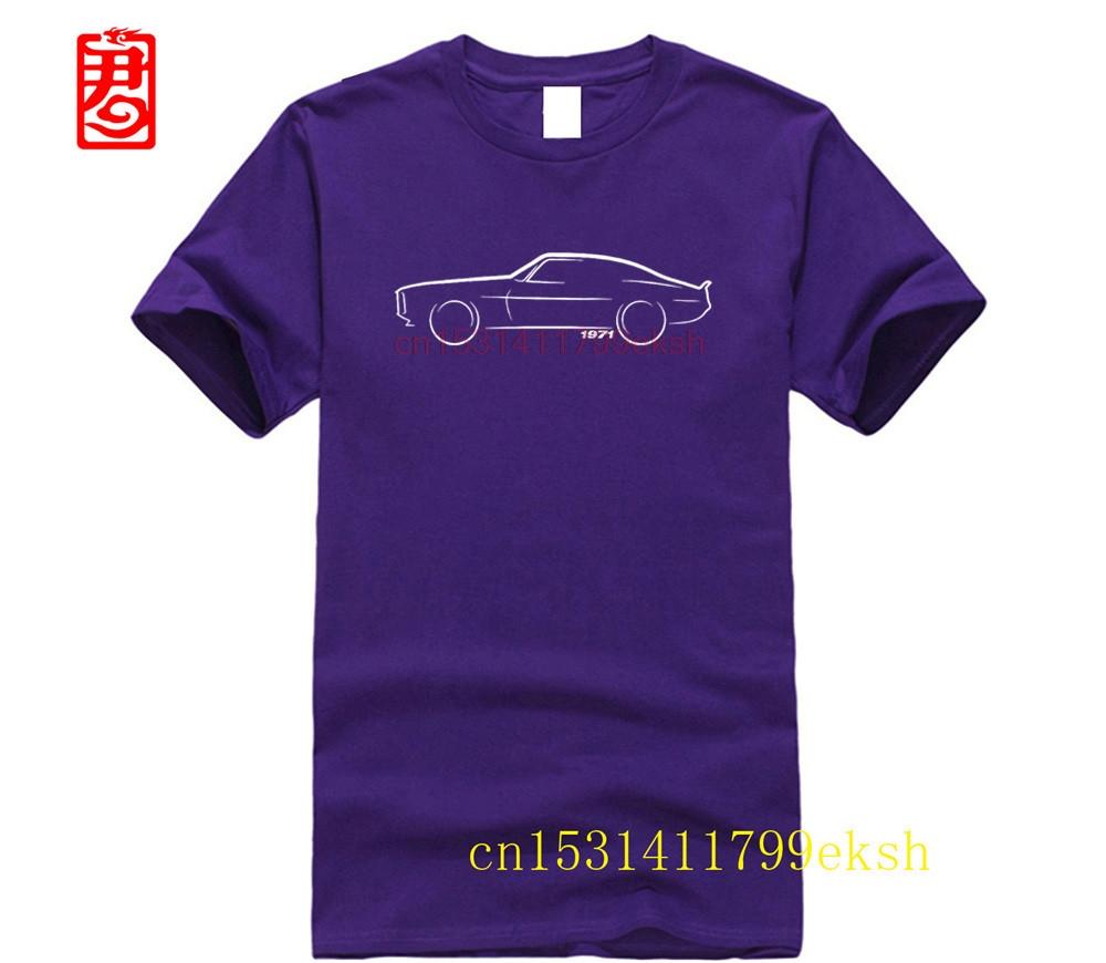 2024 Summer Fashion Men Tee Shirt 1971 American Muscle Car Gen 2 Camaro T Shirt Chevy Petrolhead Gearhead