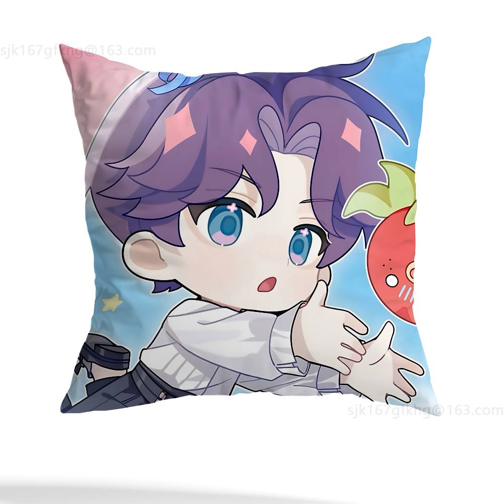 Love And Deepspace Pillow Case Square Double-Sided Printing Short Plush Sofa Cushion Cover Bedroom Bedside Pillow